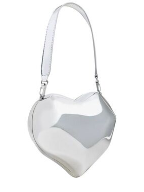 Simon Miller Silver Molded Heart Bag Metallic Shoulder Crossbody